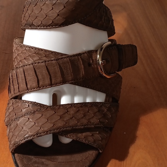 Coach Elegant Brown Strappy Women's Heels Size 8.5 - Picture 6 of 11